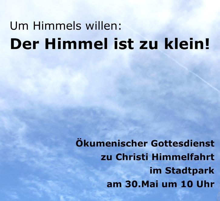Bei schlechtem Wetter findet der Gottesdienst in der benachbarten Reformationsgedächtnis-Kirche am Berliner Platz statt.