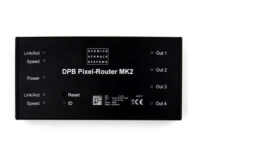 schnick-schnack-systems DPB Pixel-Router (60 20mA) M-Dot DPB** maximal 28 Intelligenzen M60 pro Controller maximal 7 Intelligenzen M60 pro Ausgang maximal 168 M-Dots pro Controller (1680 einzelne