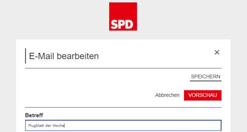 Natürlich kannst Du auch ein anderes Logo, z.b. Eures Ortsvereins verwenden. Klicke dazu auf das SPD-Logo.