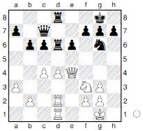 (2321) Pamporovo 2001 ½- ½ (36)] 6.Lb5 Sd7 7.a3 Le7 8.0-0 0-0 9.Te1 Lf6 10.c4 Se7 11.e4 dxe4 12.Sxe4 c6 13.Sxf6+ Sxf6 14.La4 Sg6 15.Lg3 Se4 16.Lc2 Sxg3 17.hxg3 Lxc2 18.Dxc2 Dc7 19.De4 Tfd8 20.