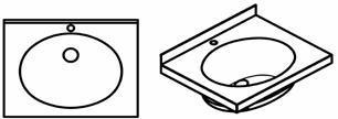 HAND WASHING BASINS CODICE CODE MISURE VASCA BOWL SIZE CON VASCA D06.4035 400 x 350 mm - diam.