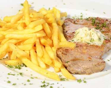 potatoes Rumpsteak 17,80 mit Kräuterbutter und