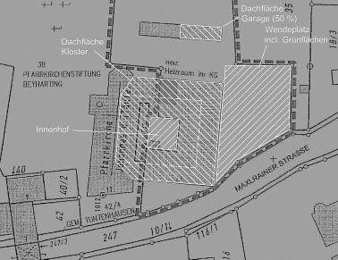 Information der Kirchen Oberflächenentwässerung am Kloster Beyharting Neubau der Regenwasserableitung Da nun die Regenwasserableitung aus dem Innenhof des Klosters mit Rückstausicherung und