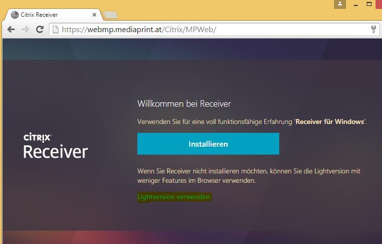 Internet Browser: Internet Explorer ab V10