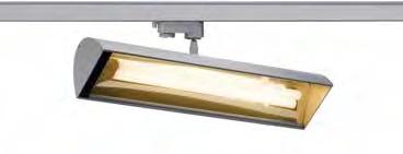 -Stromschiene, Aluminium/Edelstahl, für Leuchtmittel TC-D Kompaktleuchtstofflampe 26W (excl.) max. 26W, Incl. passendem Adapter, incl.