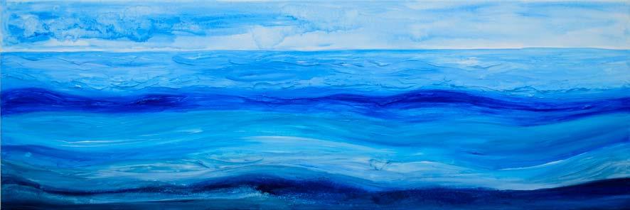Blaue Welle 70 x