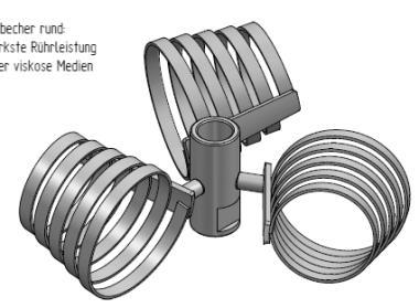 : Spiralbecher scharfkantig Ø 300 400 500 Oberflächenbeschaffenheit Oberflächenbeschaffenheit Oberflächenbeschaffenheit