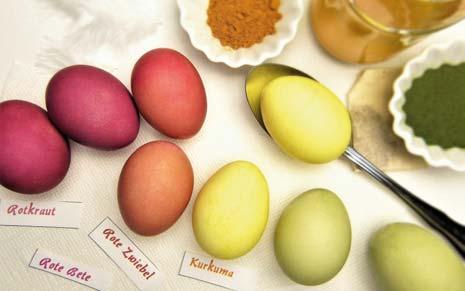 Die traditionelle Ostereiersuche erfreut nicht nur alle Jahre Mit Naturstoffen können die Eier prima gefärbt werden. Foto: pixabay.