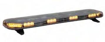 Justice Flacher LED-Lichtbalken Modularer Aufbau Grundbalken mit 4 Linear LED Eckmodulen in orange Klare Lichthauben Nennspannung 12 oder 24