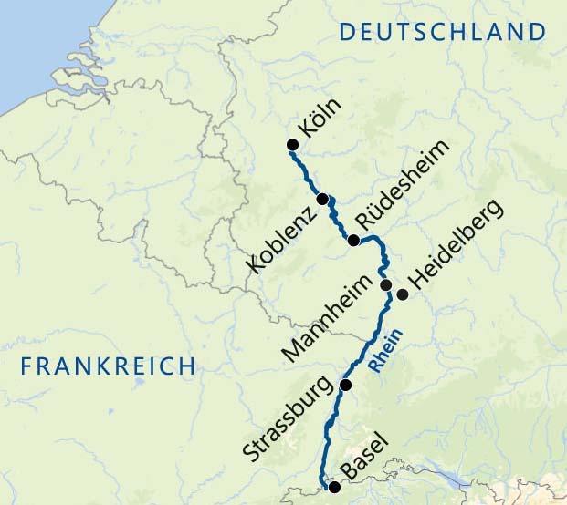 Romantische Rhein Flussreise Route 11: Romantischer Rhein (Basel-Köln) 29.09. 04.10.19 Route 12: Romantischer Rhein (Köln-Basel) 23.10. 28.10.19 Ihr Schiff: Excellence Allegra**** (*) 1 Anreise mit Bus nach Basel.