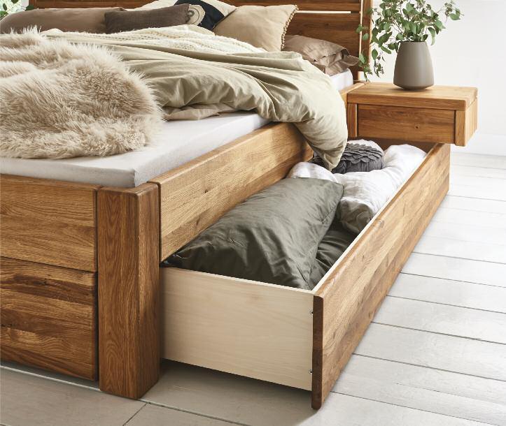 Schubladenmodulen Schubladenmodulen sind in 2 Höhen lieferbar: Betten sind in folgende Holzarten/Farben lieferbar: Beine, Komforthöhe 45 cm: Bettbeine Nr.
