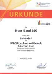 Erfolge German Open Die German Open findet im jährlichen Wechsel mit der Deutschen Brass Band Meisterschaft (DBBM) statt.