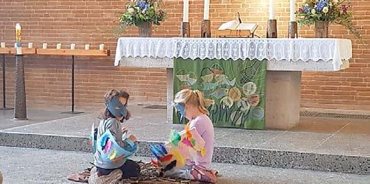 August begrüßte die Thomas Kita alle neuen Krippen-Kindergarten- und Hortkinder mit einem gemeinsamen Gottesdienst.