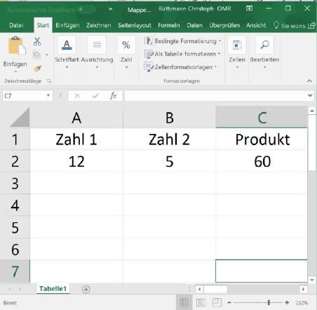 2. Sek: Informatik 2: Excel / Programmieren