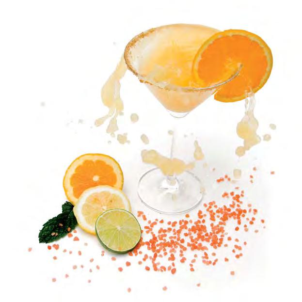 1/2 Orangensaft 1/2 Grapefruitsaft 2 cl Zitronensirup Cassissirup Orangensaft, Grapefruitsaft und Zitronensirup in ein Glas geben und
