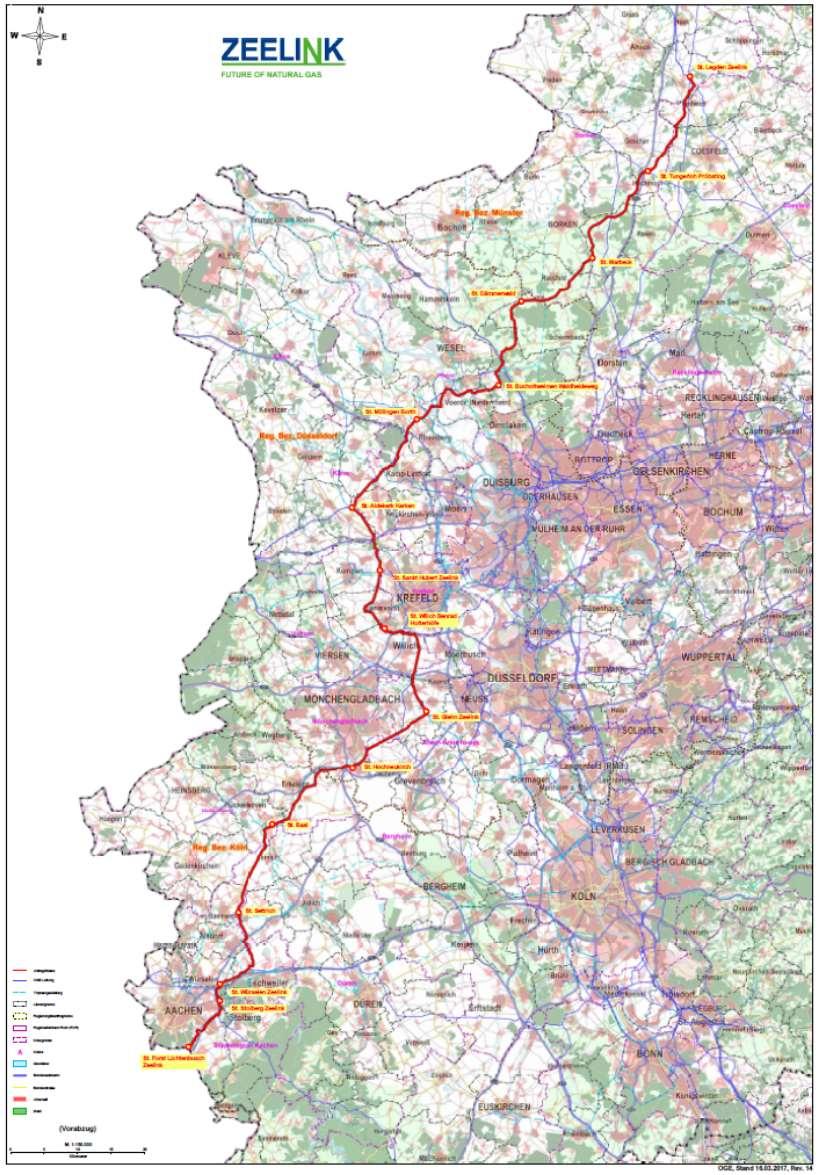 Die ZEELINK Pipeline Ein Gemeinschaftsprojekt von Thyssengas und Open Grid Europe 2 Raum Legden Daten zur ZEELINK