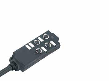 Automatisierungstechnik - Verteiler AS-Inferface - Serie 77 Automation Technology - Distributors AS-Interface - 77 Series M8 Verteiler Anschlussfertiger -fach Verteiler mit LED Betriebsanzeige () und