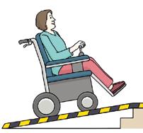 Für Rollstuhl-Fahrer und geh-behinderte Menschen Der Eingang hat Automatik-Türen.