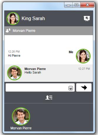 13. Starten einer Instant Messaging-Konversation Sie können eine Instant Messaging-Konversation über Ihre Favoritenliste oder eine Verzeichnissuche starten.