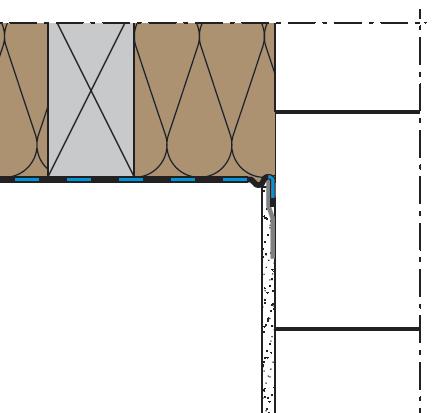 4. Entlastungsschlaufe nach DIN 4108-7 Prinzipskizze Verputzen der Wand Zum Ausbilden einer luftdichten Ebene muss das Mauerwerk einschließlich des ca.
