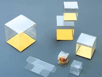 Alu-Goldkarton boîte transparente livrer à plat, incl.