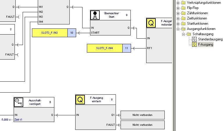 Wählen Sie im Verzeichnis " > Ausgangskreis" aus: Den "Q1" und legen Sie diesen auf "SLOT4_F-Q1" Den "Q2" und legen Sie diesen auf "SLOT4_F-Q2" Schließen Sie das Fenster mit "OK".