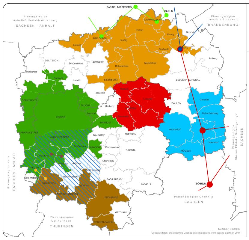Aktionsräume Regionalentwicklung 2 Städtenetz Dübener Heide Städtebund Elbe-Elsteraue Europäische Metropolregion Mitteldeutschland Dübener Heide Grüner Ring Leipzig