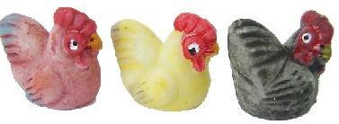 Keramik-Hühner; 2.