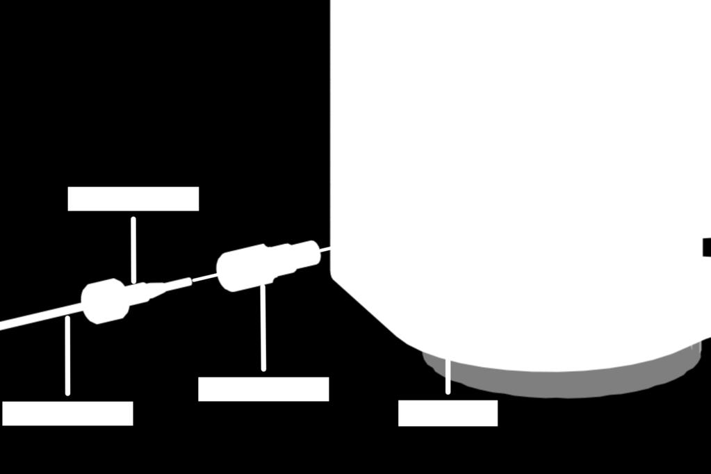 080) 1 Transferkapillare anschliessen Das freie Ende der Transferkapillare durch eine Kapillardurchführung am Ionenchromatographen führen.