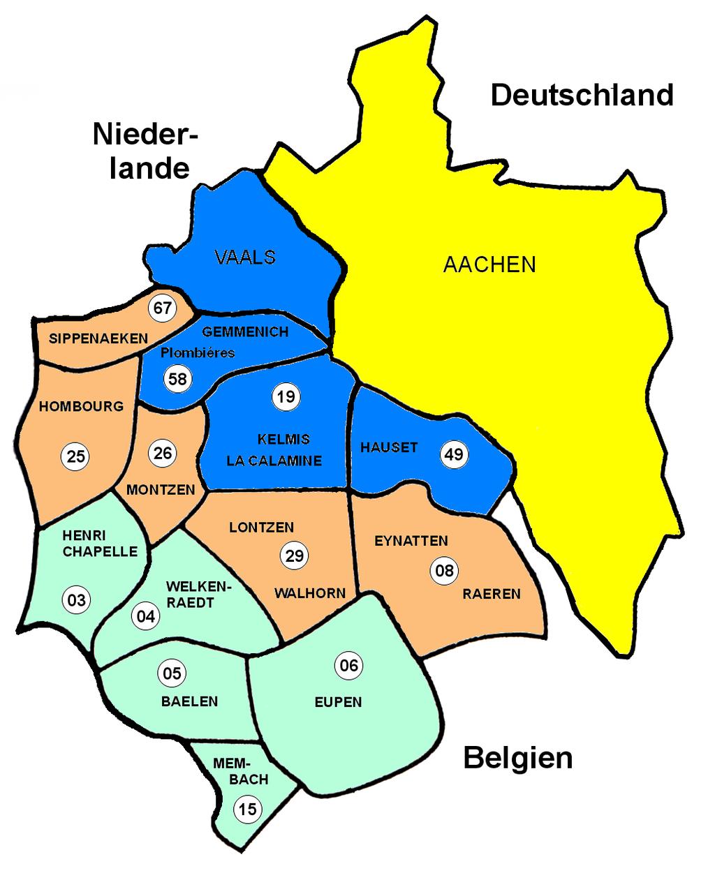2011 Zone 1 Zone 3 Zone 2 Zone 0 Zone 1 Zone 2 Zone 3 Aachen 58 Gemmenich 19