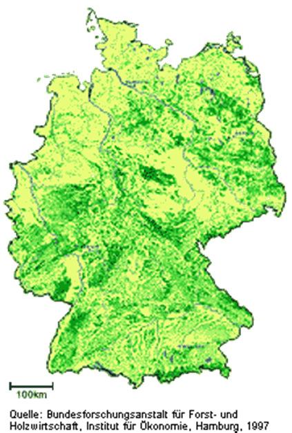 II. Zielsetzung Wald in Deutschland Waldfläche: 11,1 Mio. Hektar = 31 % d.