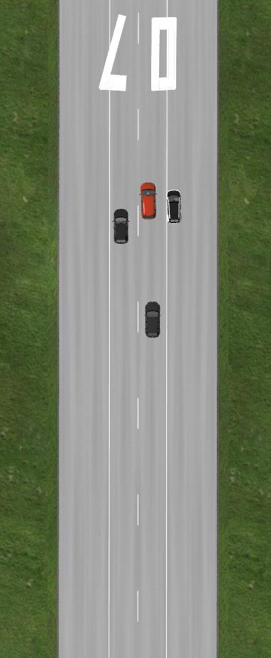 v = 100 km/h v = 0 km/h Ego Golf Caddy i3 Abbildung 6-7: Szenario Stauende dynamisch, Screenshot aus VTD 6.