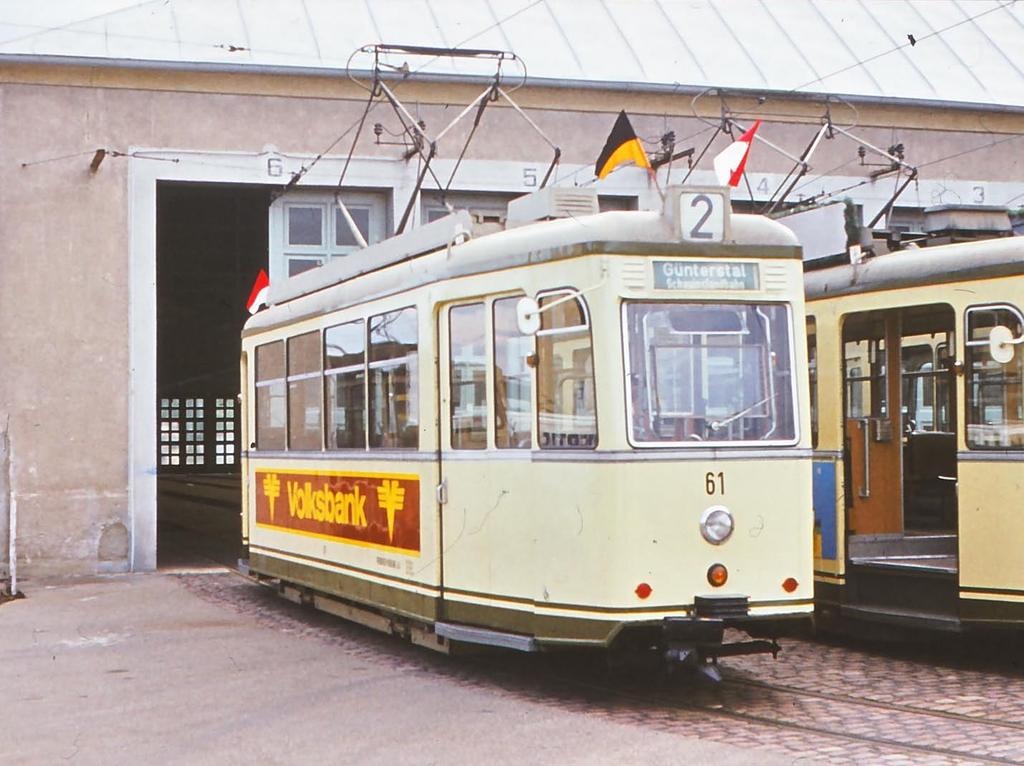 25.05.1979 ehem. Betriebshof NORD : Verbandstyp-Triebwagen Nr. 61 (Rastatt/ Bj.1951) P.