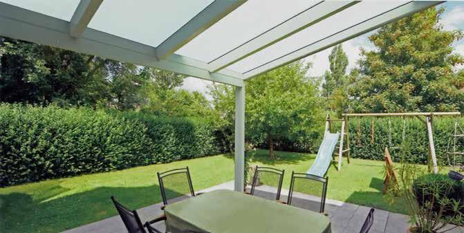 DACHSYSTEM INNENLIEGENDE STATIK Mit den Terrassenüberdachungen von Sunparadise können Sie Ihren Garten, die Terrasse oder Ihren Balkon das ganze Jahr geniessen und die Outdoor-Saison verlängern.
