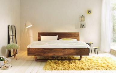 Massivholzbett Massivholznachtkästchen Modell 8475/8,9 Einzel- oder Doppelbett mit Kopfhaupt, mit Naturoberfl äche oder geölter Oberfl