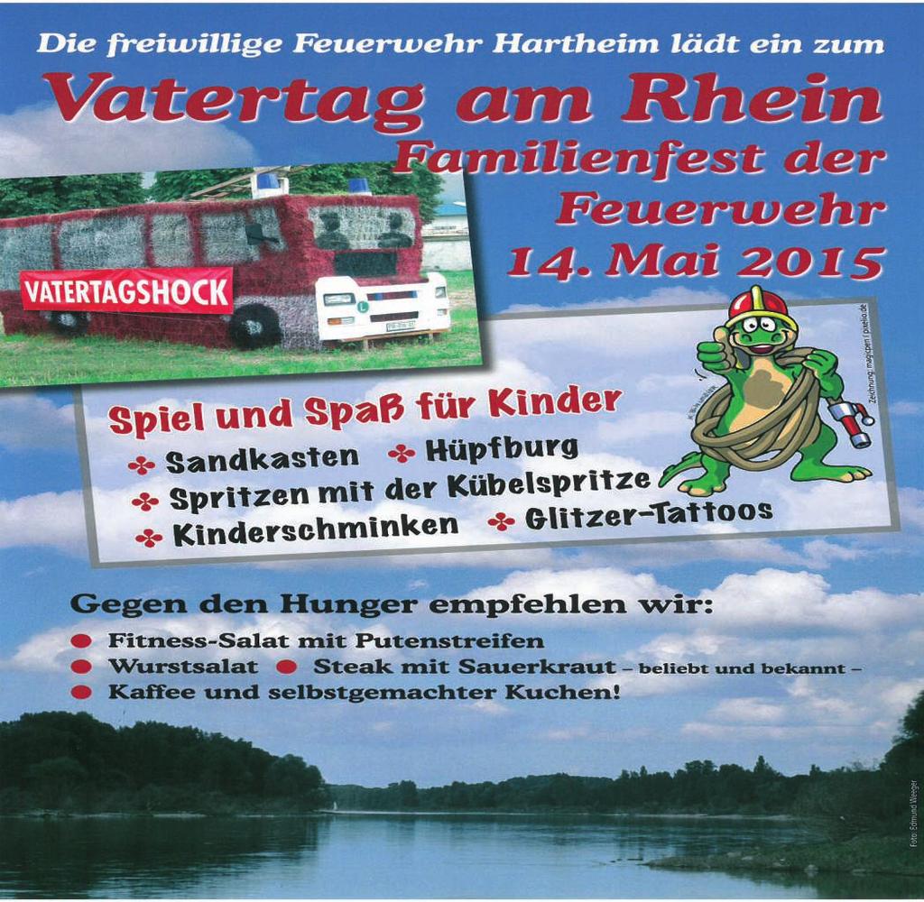 2015 (Christi Himmelfahrt) indet bei der Hubertushütte im Rheinwald bei Bremgarten der traditionelle Vatertagshock