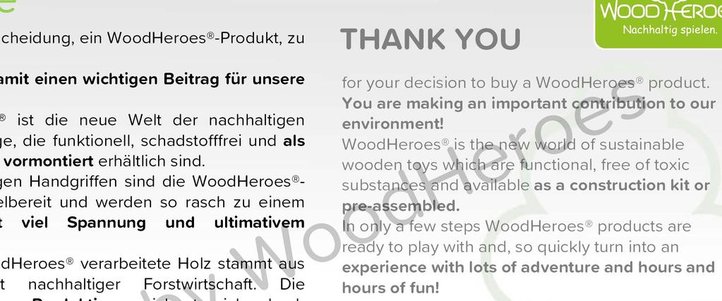 Danke für deine Entscheidung, ein WoodHeroes -Produkt, zu kaufen. Du leistest damit einen wichtigen Beitrag für unsere Umwelt!