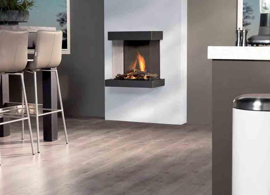 Top Base steel anthracite ivory Milo Small New flue system = Shallow depth!