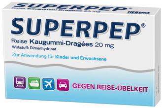 , 58638 Iserlohn. Superpep Reise Kaugummi- Dragées 20 mg Gegen Reise-Übelkeit 10 Kaudragées statt 10,75 * jetzt 7,95 26 % Wirkstoff: Dimenhydrinat.
