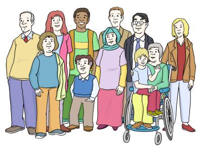 Und wir arbeiten eng zusammen: mit der Familie vom Patienten mit Einrichtungen für Behinderten-Hilfe Ziele bei der Behandlung Das sind wichtige Begriffe für die Theodor Fliedner Stiftung: