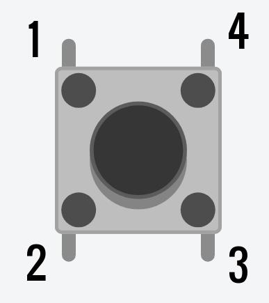 Ein Weiterführendes Beispiel Einen Schalter (SW1) hinzufügen (Digital Input) Beschaltung des Schalters: Pin 1 und Pin 2 sind