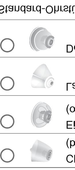 Click Dome Doppelter Click Dome Standard-Ohrstücke können Sie leicht auswechseln.