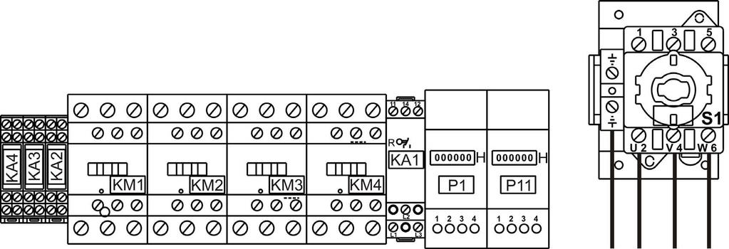 Möglichkeit des Anschließens von Fehlerkontrolllampen - extern - 230 V-50 Hz zwischen den Klemmen 20-21 für das Modul A und 30-31 für das Modul B => siehe Stromlaufplan Abb. Unten nach.