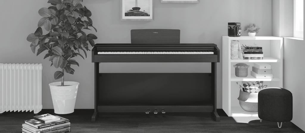 ARIUS YDP-144 Highlights YDP-144 Klassisch und elegant: Beginnen Sie Ihre musikalische Reise Graded-Hammer Standard (GHS) Tastatur mit 88 Tasten und mattierten schwarzen Tasten Yamaha CFX