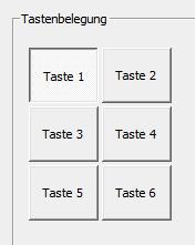 Benutzerdefinierte Konfiguration I HINWEIS Mit der Konfigurationssoftware masterconfigurator (ab V2.6) ist es möglich jede der 6 Tasten des DALI TOUCHPANEL 02 individuell zu belegen.