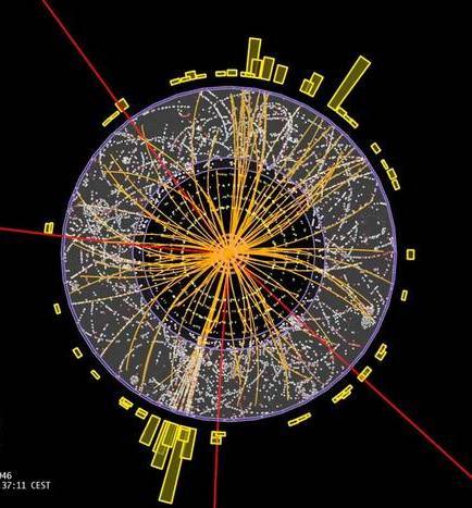 Teilchenkollisionen im LHC 600 Mio. Kollisionen pro Sekunde! Warum? Interessante Teilchen entstehen sehr selten: ca. 1x pro 10 10 Kollisionen!
