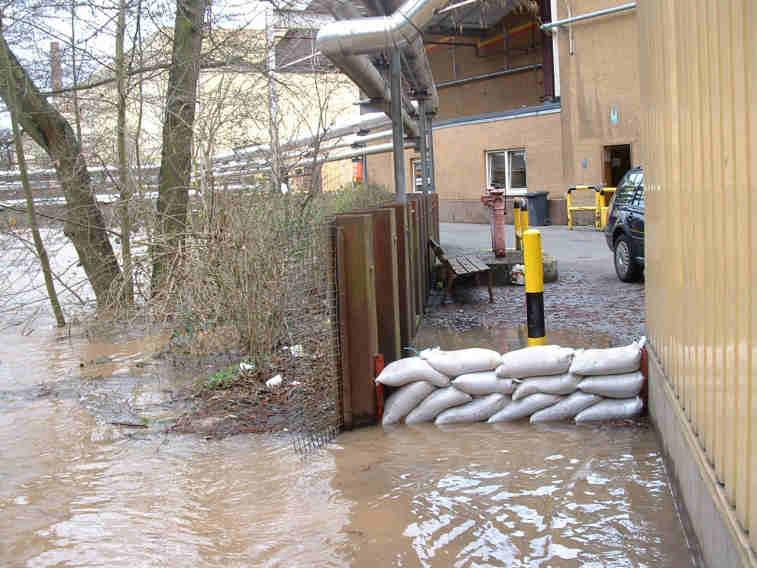 Hochwasserabflusses um in Erbach 40% in