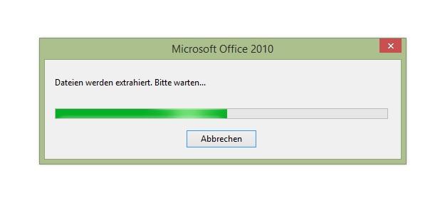 Installation und Aktivierung MS Office 2010 (Home/Student, Home/Business & Professional) 1.) Starten Sie die selbstausführende exe.