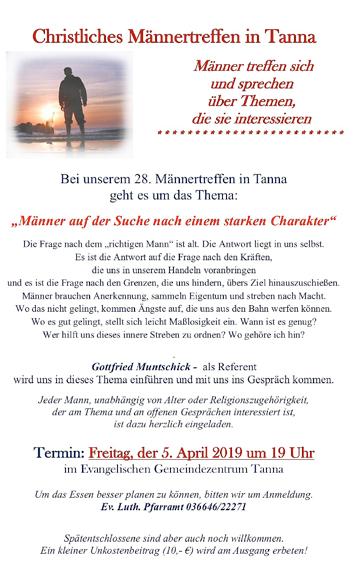 Amtsblatt der Stadt Tanna - 14 - Nr. 3/2019 Vereine und Verbände Jagdgenossenschaft Stelzen/Spielmes Jahreshauptversammlung am Freitag, den 05.04.