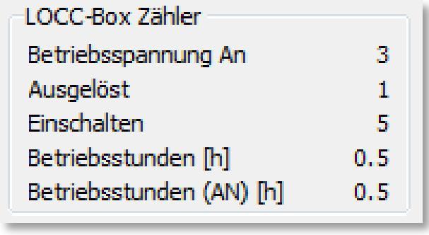 Betriebsstunden (AN) [h] Gibt die Gesamtdauer an, wie lange der Verbraucher eingeschaltet war bzw. ist. 3.5.